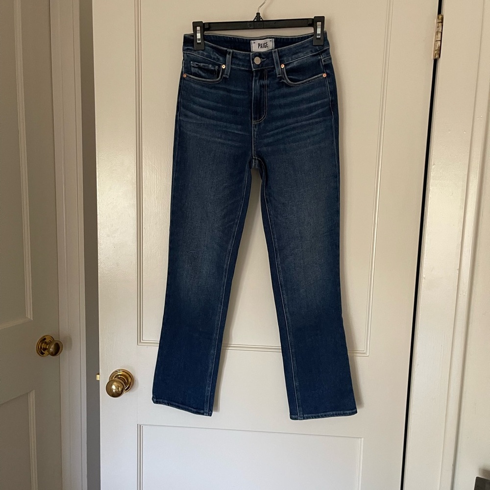 PAIGE Blue Straight Leg Jeans Classic Style